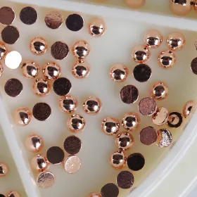   Crystal Nails Metál körömgyöngy utántöltő - félgyöngy - rosegold 3mm