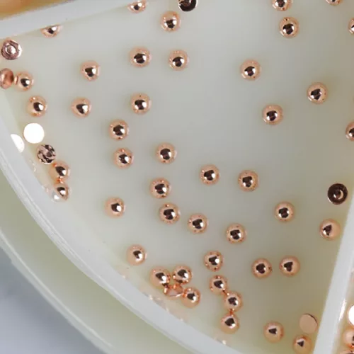 Crystal Nails Metál körömgyöngy utántöltő - félgyöngy - rosegold 1,5mm