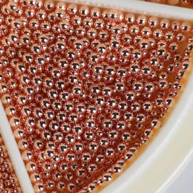    Crystal Nails Metál körömgyöngy utántöltő - gyöngy - rosegold 1,2mm