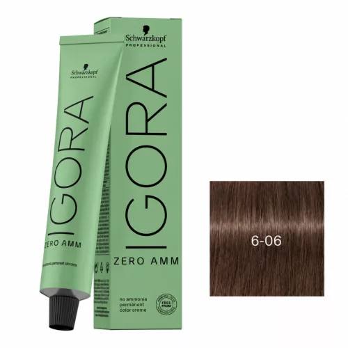 Schwarzkopf Igora Zero Amm ammóniamentes krémhajfesték 60 ml - 6-06