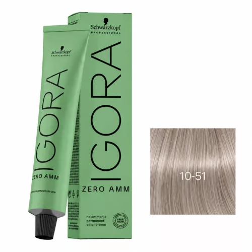 Schwarzkopf Igora Zero Amm ammóniamentes krémhajfesték 60 ml - 10-51