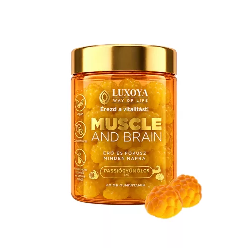 Luxoya Muscle & Brain - Passiógyümölcs ízű gumivitamin - 60db