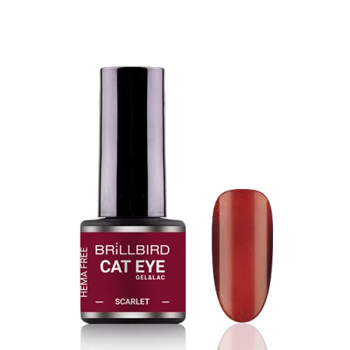 Brillbird TPO FREE HEMA Free CAT EYE Gel&Lac - Scarlet 4ml