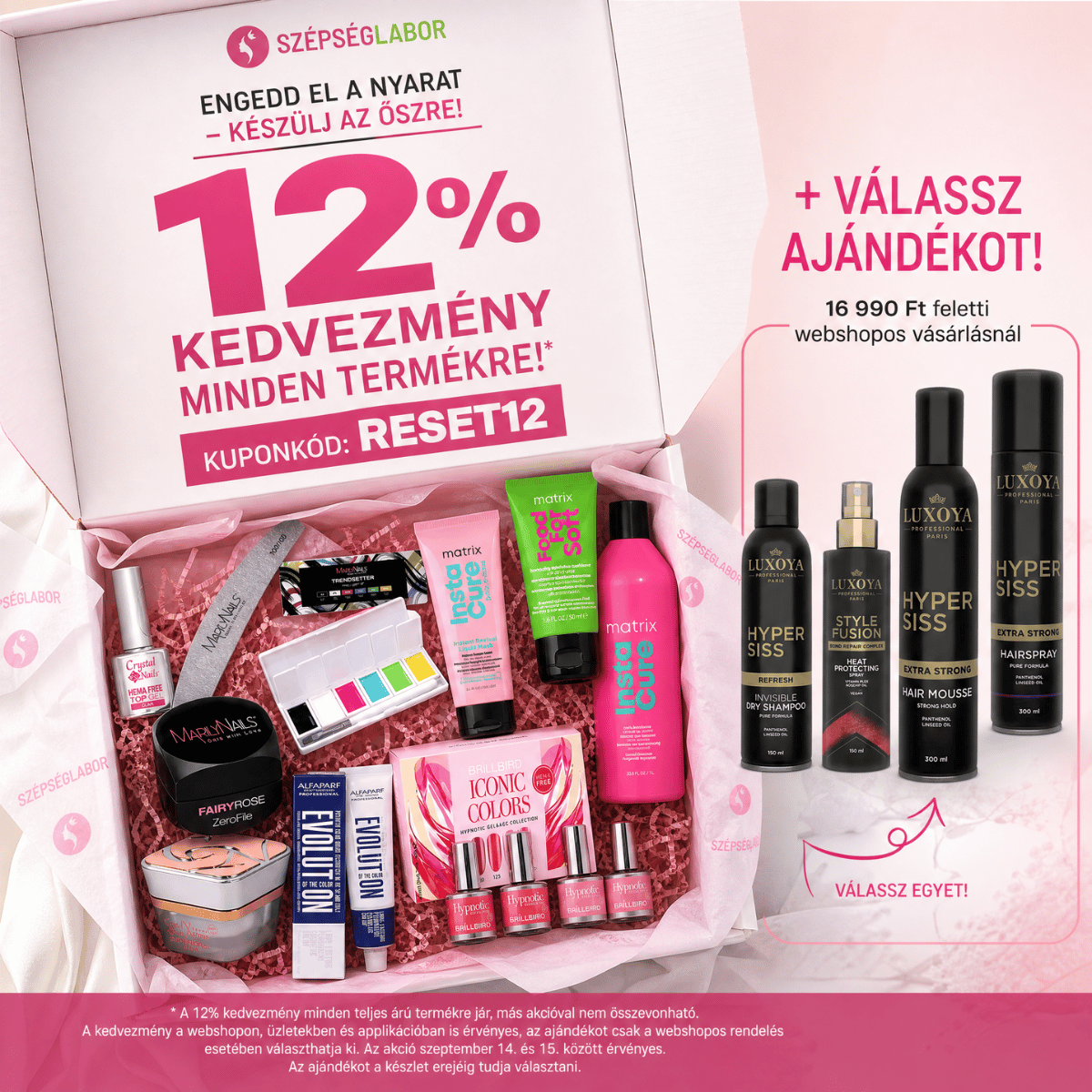 Garantált választható ajándék a Szépséglabor webshopon!